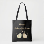 Tote Bag Noir et crème mignonne Mère de la chambre (Devant)
