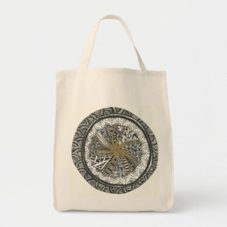 Tote Bag Noir et mandala Fourre-tout d'or