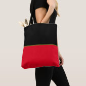 Tote Bag Noir et rouge (De près)