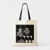Tote Bag Noir géométrique (Devant)