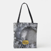 Tote Bag Noir Gold Foil Crystals de mer Signature Script (Dos)