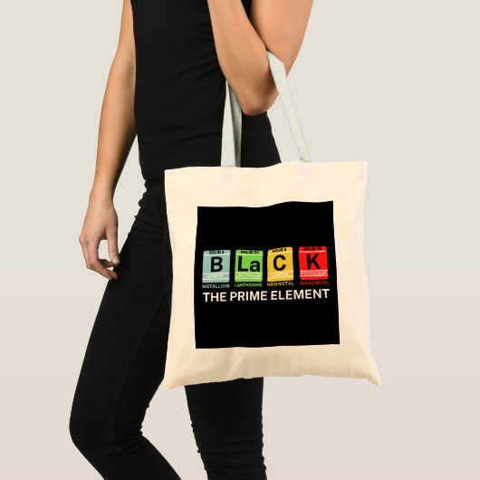 Tote Bag Noir L'Élément Premier Histoire Noire (Devant (produit))
