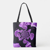 Tote Bag Noir lilas ornement (Dos)