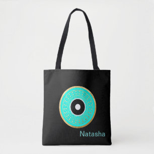 Tote Bag Noir, Mal Bleu Oeil Personnalisé