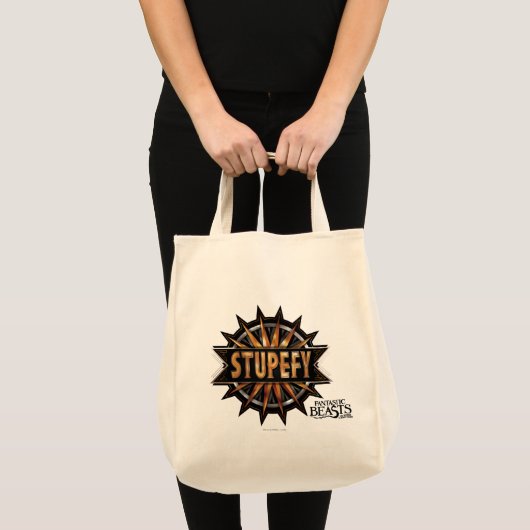 Tote Bag Noir & Or Stupefy Spell Graphisme (Devant (produit))