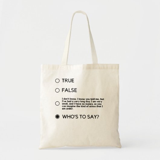 Tote Bag Noir Pour Qui Dire John Mulaney (Logo Noir) H (Devant)