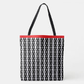 Tote Bag Noir rouge et blanc (Devant)