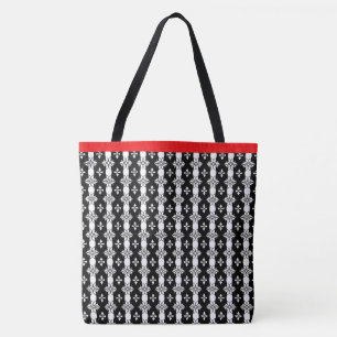 Tote Bag Noir rouge et blanc