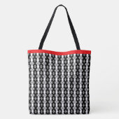 Tote Bag Noir rouge et blanc (Dos)