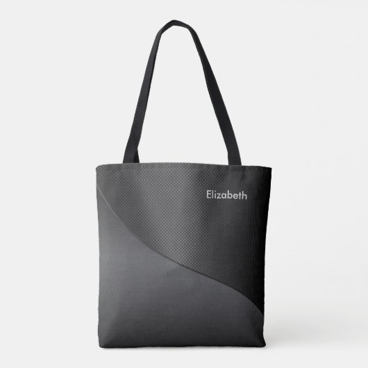Tote Bag Noir texturé Corner Swoop (Dos)