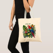 Tote Bag Nom d'ajout d'oiseau tropical mignon (Devant (produit))