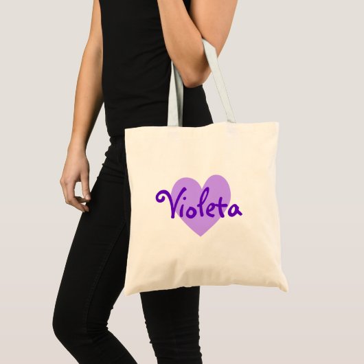 Tote Bag Nom dans Purple (Devant (produit))