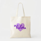 Tote Bag Nom dans Purple (Devant)