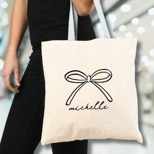 Tote Bag Nom d'arc dessiné à la main minimaliste