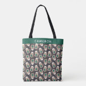 Tote Bag Nom de cacao chaud de Noël mignon scandinave (Dos)