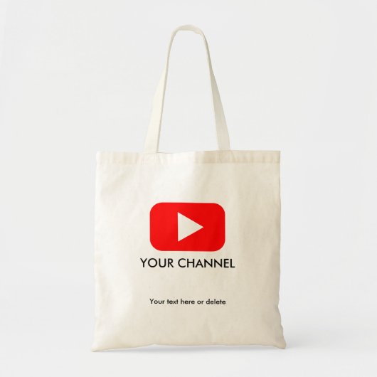 Tote Bag Nom de chaîne Youtube personnalisé (Devant)