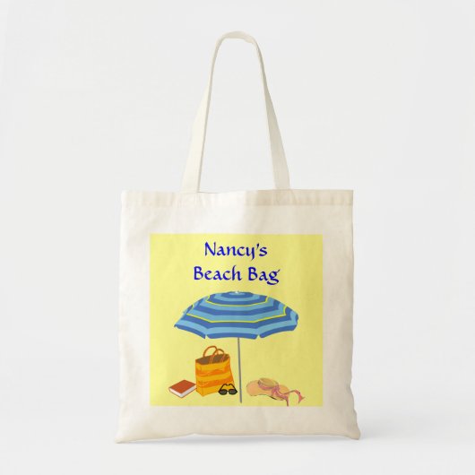 Tote Bag Nom de coutume de lunettes de soleil de parapluie (Devant)