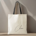 Tote Bag Nom de demoiselle d'honneur minimaliste moderne<br><div class="desc">Sac fourre-tout de proposition de demoiselle d'honneur personnalisé avec un design de nom personnalisé minimaliste moderne.</div>