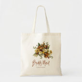 Tote Bag Nom de la femme de ménage du bouquet botanique d'a (Devant)