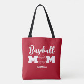 Tote Bag Nom de la maman de baseball personnalisée (Dos)