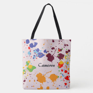 Tote Bag Nom de la peinture Couleurs des éclaboussures