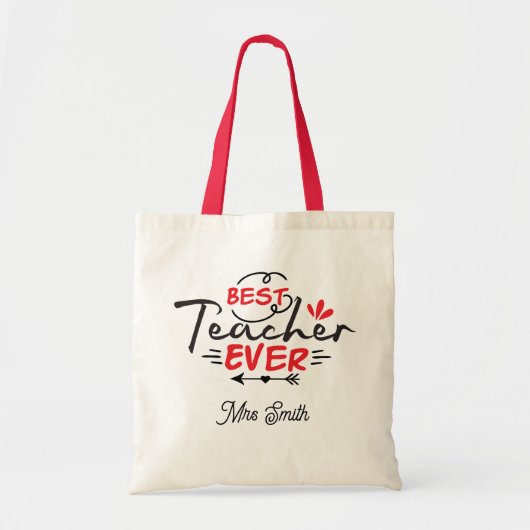 Tote Bag Nom de la Personnaliser Appréciation de l'enseigna (Devant)