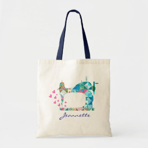 Tote Bag Nom de la Personnaliser Machine à coudre à planter