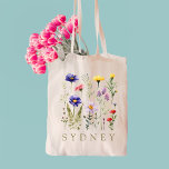 Tote Bag Nom de la servante Fleur sauvage rustique<br><div class="desc">Fleur sauvage rustique Bridesmaid Nom Sac fourre-tout Les sacs fourre-tout personnalisés sont parfaits pour vous-même,  ou comme cadeau! Il s'agit aussi du cadeau parfait de la mariée ou du cadeau de proposition.</div>