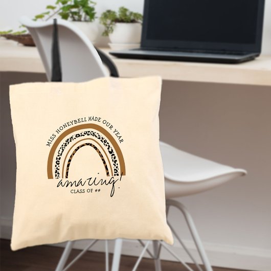 Tote Bag Nom de l'enseignant Classe Incroyable Impression d