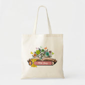 Tote Bag Nom de l'enseignant fleur sauvage, Enseignant pers (Devant)