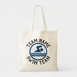 Tote Bag Nom de l'équipe de natation personnalisée Nage et 