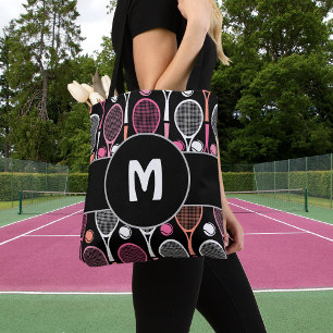 Tote Bag Nom de l'équipe du joueur de tennis Monogramme per