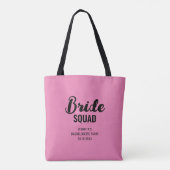 Tote Bag Nom de l'escouade de la mariée Shower de mariage e (Dos)