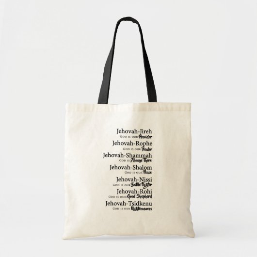 Tote Bag Nom de l'Éternel (Devant)
