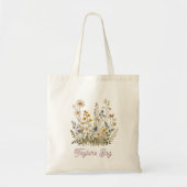Tote Bag Nom de prairie de fleurs sauvages délicates (Devant)