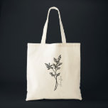 Tote Bag Nom de script de houx de fleur du mois de naissanc<br><div class="desc">Élégant,  minimaliste et moderne baie de houx dessinée à la main en noir,  fleur de naissance de décembre avec nom personnalisable en écriture élégante,  cadeau personnalisé pour toute occasion,  y compris les anniversaires,  cadeaux pour demoiselles d'honneur,  meilleures amies,  Noël,  et plus encore.</div>