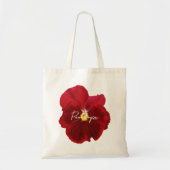 Tote Bag Nom de script de photo de pensée bordeaux rouge él (Devant)