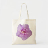 Tote Bag Nom de script de photo d'hibiscus violet lavande f (Devant)
