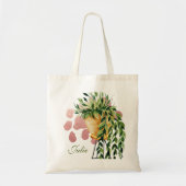 Tote Bag Nom de script de plante de pothos à l'aquarelle   (Devant)