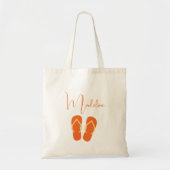 Tote Bag Nom de script d'été tendance moderne (Devant)