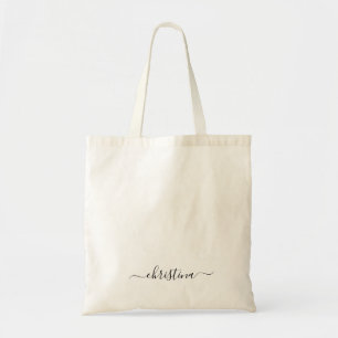 Tote Bag Nom de script personnalisé simple