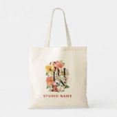 Tote Bag Nom de studio créatif floral SHINE d'entreprise (Dos)
