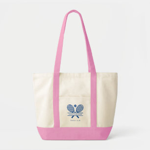 Tote Bag Nom de votre Country Club Équipe de Tennis Motif B