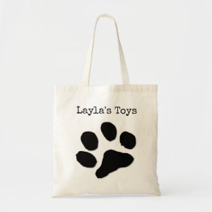 Tote Bag nom d'empreinte de patte/jouets d'animaux