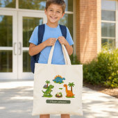 Tote Bag Nom d'enfants de dinosaure mignon école