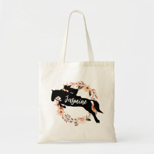 Tote Bag Nom du cheval de texte personnalisé
