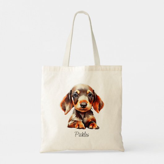 Tote Bag Nom du chiot de marionnette (Dos)