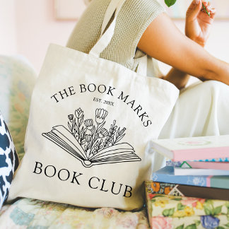 Tote Bag Nom du club de livre Cadeau personnalisé