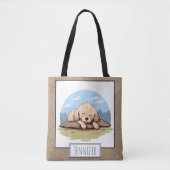 Tote Bag Nom du dessin sur le caniche et le caniche (Devant)