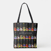 Tote Bag Nom du joueur guitariste Musique guitariste (Dos)